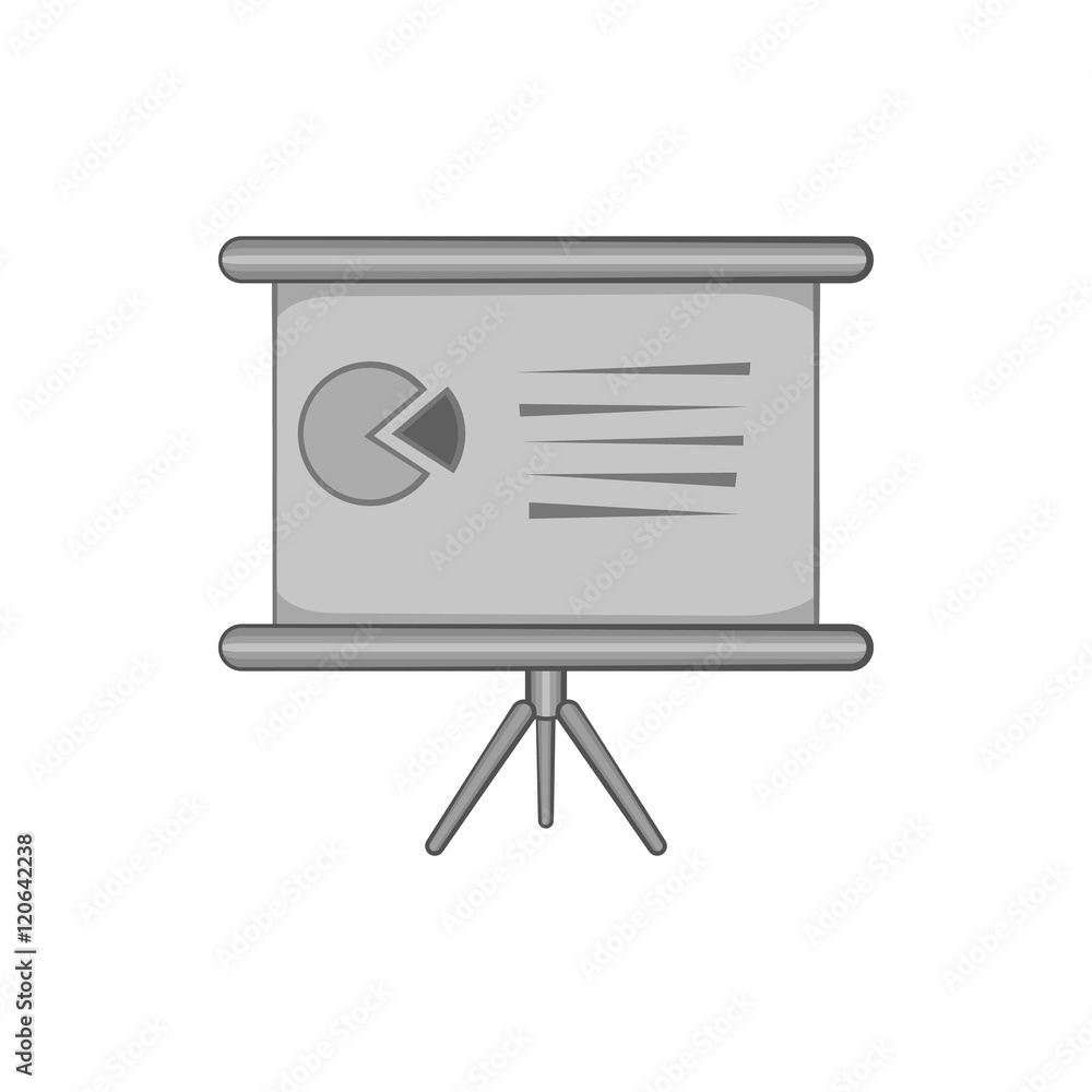 Poster table with schedule icon in black monochrome style isolated on white background. presentation symbol