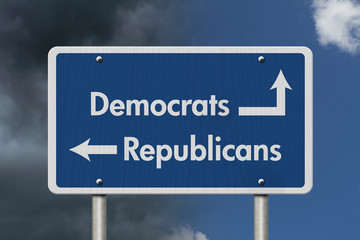 Obraz premium Difference between Democrats and Republicans