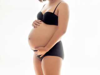 9 month pregnant woman
