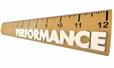 Performance Ruler Measurement Results Word 3d Illustration