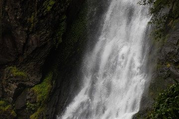 Close waterfall rocks.