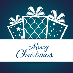 gift merry christmas and new year design isolated vector illustration eps 10