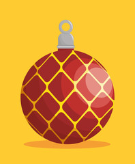 ball merry christmas design isolated vector illustration eps 10