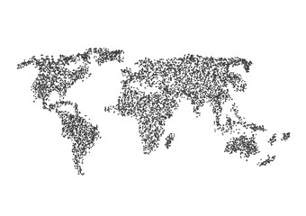 Fototapeta premium World map point colorfull vector illustration