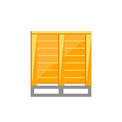 Cargoes on pallets icon isolated on white background vector illustration