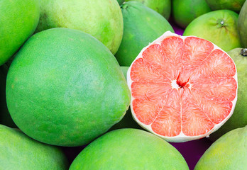 Siam ruby pomelo fruit, The Ruby of Siam is a breed of grapefruit and renowned 5-star OTOP products, symbols of the proud city of old harbor town Pak phanang of Nakhon SI thammarat
