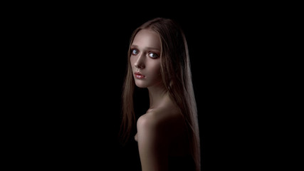 Naklejka premium Fashion blond girl portrait