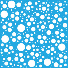 Christmas seamless pattern. white dots on light blue background.