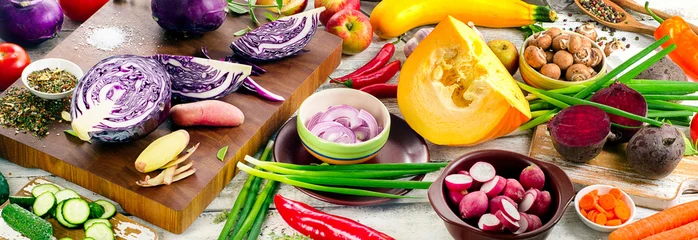Photo sur Plexiglas Légumes Raw vegetables
