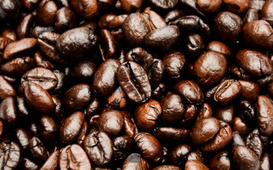 Brown coffee beans background