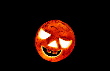 Fruit Halloween on black background