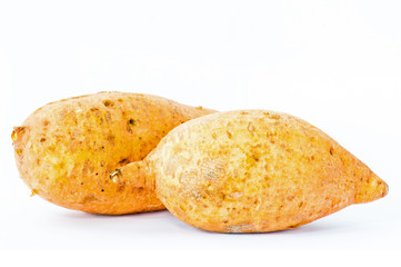 Sweet potato isolated on white background