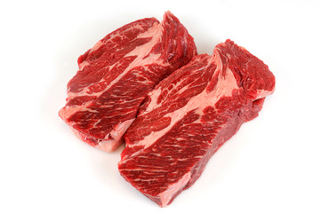 fresh beef isolated on white background