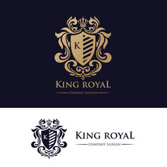 King Royal Logo, Luxury Brand Identity.