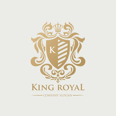 King Royal Logo, Luxury Brand Identity.