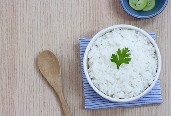 cooked rice or jasmine rice.