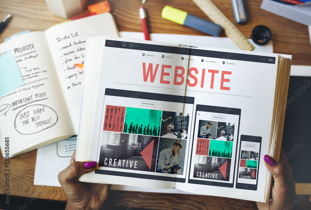 Poster website data internet social media networking concept