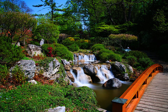 Wasserfall im Setagaya Park, Wien