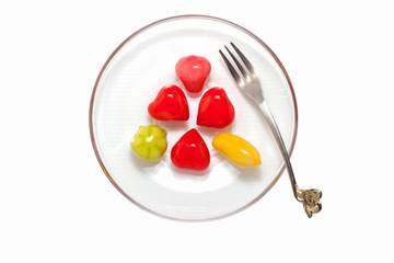 Thailand ball plated dessert and Thailand dessert sweetened vari