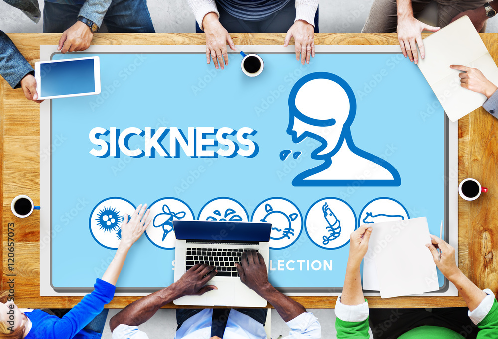 Wall mural sickness allergy disorder sickness healthcare concept - Wall murals