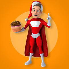 Fun superhero - 3D Illustration