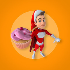 Fun superhero - 3D Illustration