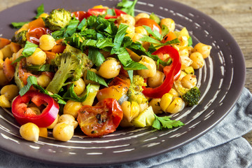 stew with chickpeas and vegetables