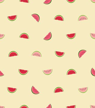 Melon seamless vector pattern
