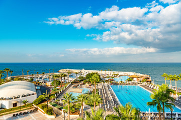 Naklejka premium Resort Hotel at Raouche in Beirut, Lebanon.