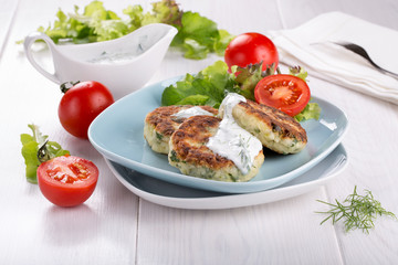 Vegetable cutlets from zucchini