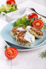 Vegetable cutlets from zucchini