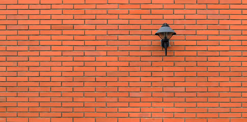 Brick walls and lamp