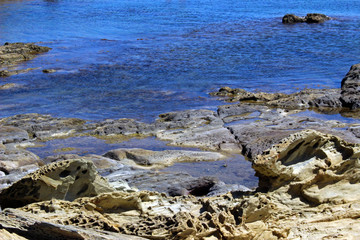 Cala en la bahía de Cadaqués, Cataluña (España)