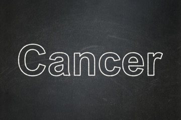 Health concept: Cancer on chalkboard background