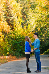 couple in autumn park