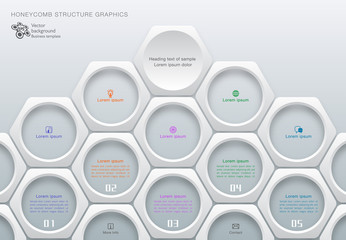 Infographics Vector Background Honeycomb Structure