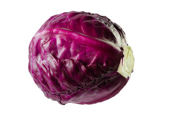 Fototapeta premium Red cabbage isolated on white