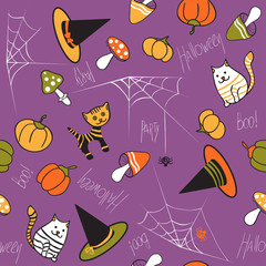 Halloween seamless pattern