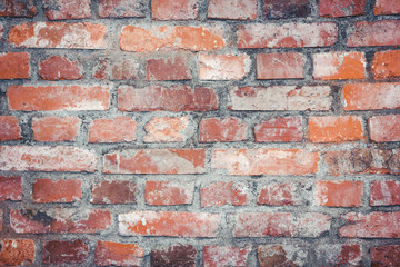 Red brick wall background.