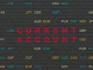 Money concept: Current Account on wall background