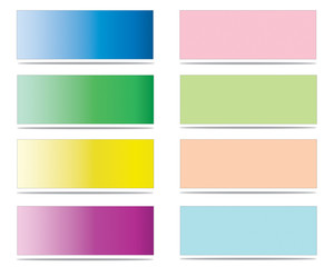 Illustration of a colored set of postits
