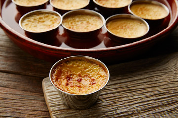 Custard Creme Caramel Flan dessert bain marie