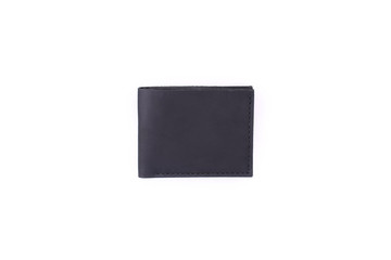Leather wallet on a white background, isolated