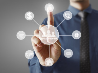 Touch Screen virtual icon  social network
