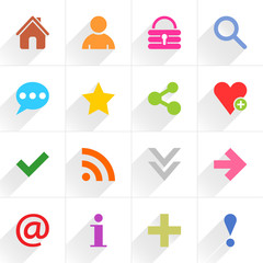 Color basic sign flat icon
