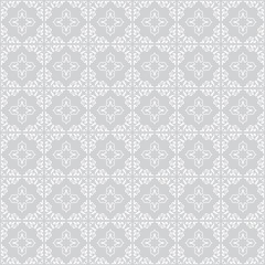 white ornament on gray background - seamless vector