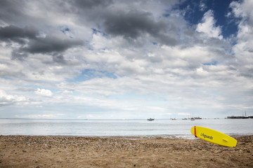 surfboard on the beach