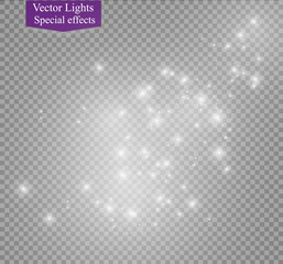 Glow light effect. Vector illustration. Christmas flash Concept.