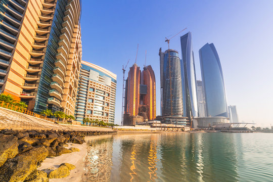 Abu Dhabi, the capital of United Arab Emirates at sunrise