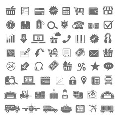Black Icons - Shopping Delivery Logistics